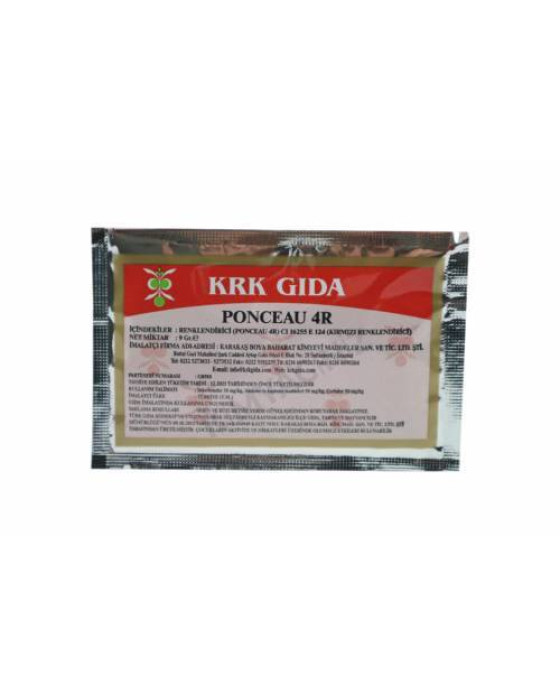 Krk Gıda (Ponceau 4R) Kırmızı Gıda Boyası 9 gr E124